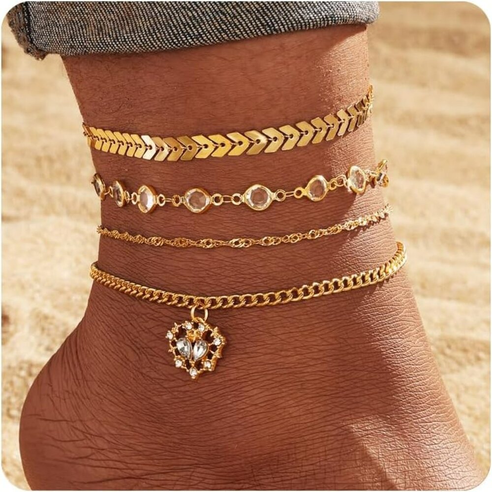 Anklets For Women, Gold Anklet Bracelets For Women, Dainty Foot Jewelry Women's